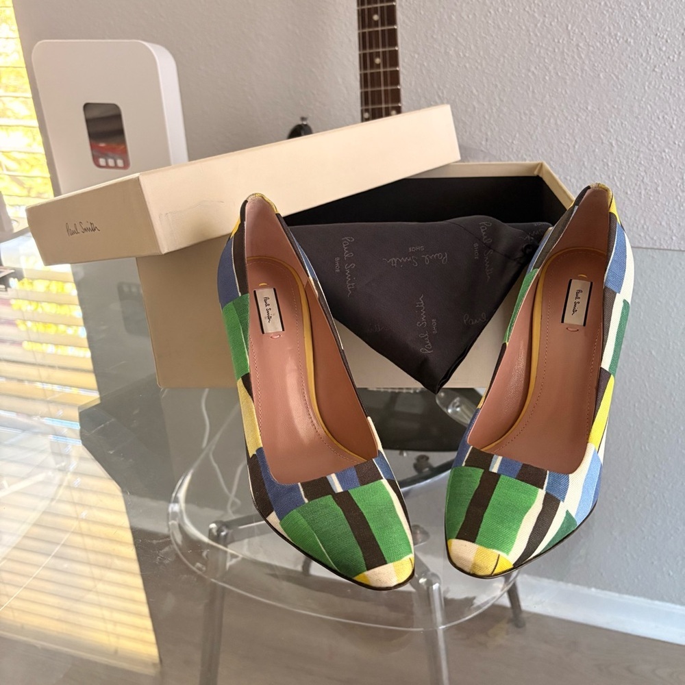 Paul Smith Multicolor Striped Heels - Picture 2 of 4